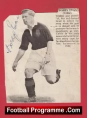 Glasgow Celtic Bobby Evans Autograph Signed Picture 1950s