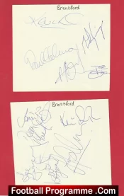 Brentford Multi Autographed Signed Sheet