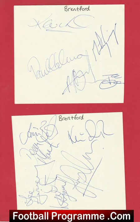 Brentford Multi Autographed Signed Sheet - Image 2