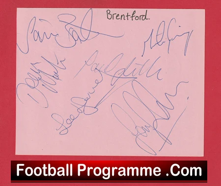 Brentford Multi Autographed Signed Sheet - Image 3
