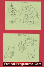 Blackpool Multi Autographed Signed Sheet