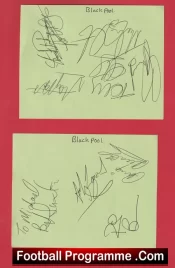 Blackpool Multi Autographed Signed Sheet