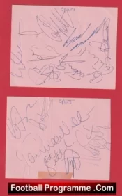 Tottenham Hotspur Multi Autographed Signed Sheets