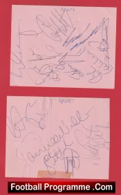 Tottenham Hotspur Multi Autographed Signed Sheets