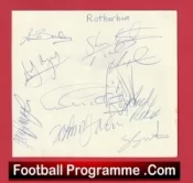 Rotherham United Multi Autographed Signed Sheet