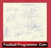 Rotherham United Multi Autographed Signed Sheet