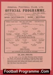 Arsenal v Millwall 1943 – 1940s War Time Programme