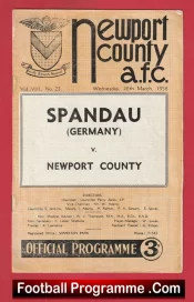 Newport County v Spandau 1958 – Germany Football Team