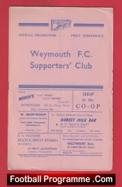 Weymouth v Portsmouth 1956 – Friendly Match 1950s