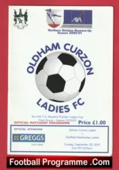 Oldham Athletic Ladies v Sheffield Wednesday 2001 – Womens Football