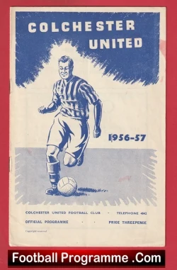  Colchester United v Reading 1950 Football Programme .COM Football Programmes Memorabilia