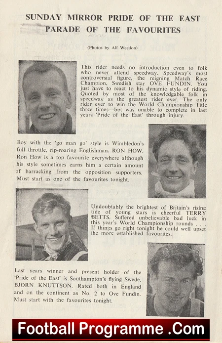 Norwich Speedway Pride Of The East Trophy 1963 - Image 3