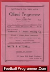 Southwick v Lancing 1948 – 1940s Old Football Programme