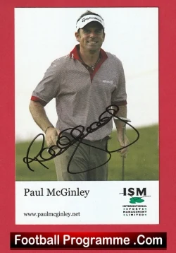  Mens Golf Gregg Norman Autograph Signed Picture Golfer Football Programme .COM Football Programmes Memorabilia