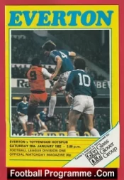 Everton v Tottenham 1982 – Multi Signed Autographed