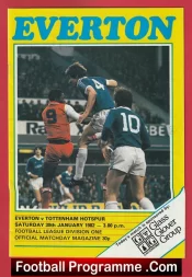 Everton v Tottenham 1982 – Multi Signed Autographed