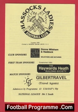  Garswood Saints Ladies v Bloxwich Town 1998 - Womens Football Football Programme .COM Football Programmes Memorabilia