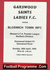 Garswood Saints Ladies v Bloxwich Town 1998 – Womens Football