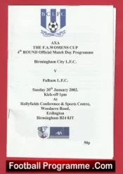 Birmingham City Ladies v Fulham 2002 – Womens Football