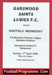 Garswood Saints Ladies v Sheffield Wednesday 2000 – Womens Football