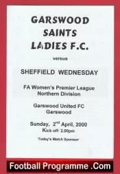 Garswood Saints Ladies v Sheffield Wednesday 2000 – Womens Football