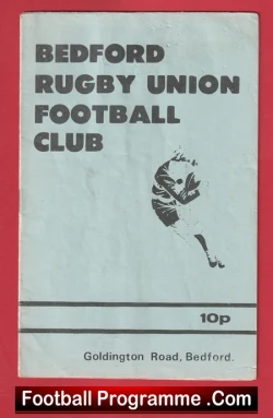  Bedford Rugby v Nottingham 1979 Football Programme .COM Football Programmes Memorabilia