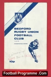  Bedford Rugby v Nottingham 1979 Football Programme .COM Football Programmes Memorabilia