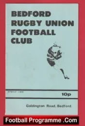  Bedford Rugby v Saracens 1979 Football Programme .COM Football Programmes Memorabilia