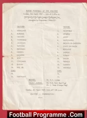 Salford Rugby v Widnes 1969 – Single Sheet Rugby Programme