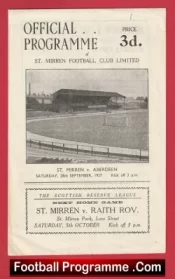 St Mirren v Raith Rovers 1957
