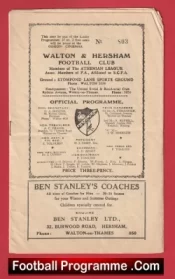 Walton Hersham v Redhill 1954