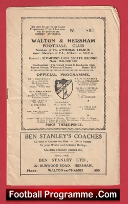  Bromley v Redhill 1951 - Reserves Football Programme .COM Football Programmes Memorabilia