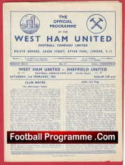 West Ham United v Sheffield United 1952