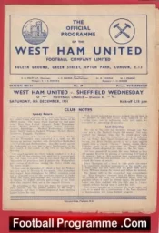 West Ham United v Sheffield Wednesday 1951