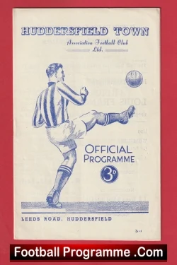  Huddersfield Town v Preston 1948 - 1940s Football Programme .COM Football Programmes Memorabilia