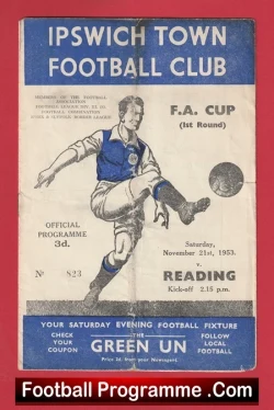  Swindon Town v Reading 1954 - 1950s Football Programme .COM Football Programmes Memorabilia