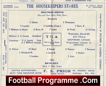 Hastings United v Gloucester 1953 - 1950s - Image 3