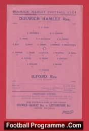 Dulwich Hamlet v Ilford 1947 – Reserves Match