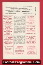 Baldock Town v Amersham 1962 – London League