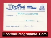 Everton v Manchester United 1998 – Treble FA Youth Cup Press Ticket