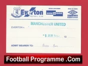 Everton v Manchester United 1998 – Treble FA Youth Cup Press Ticket