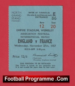 ✅England v Yugoslavia 1956 – Football Ticket 1950s England v Yugoslavia 1956 football match ticket 1950s Football Programme .COM Football Programmes Memorabilia Football Programme .COM Football Programmes Memorabilia