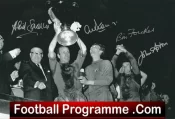 Manchester United 1968 European Cup Final Multi Autographed Picture Man Utd