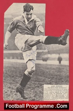  Manchester United Albert Scanlon Autographed Signed Picture Man Utd Football Programme .COM Football Programmes Memorabilia