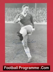  Manchester United Albert Scanlon Autographed Signed Picture Man Utd Football Programme .COM Football Programmes Memorabilia