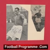  Manchester United Chilton + McGlen Autographed Signed Picture Man Utd 1940s Football Programme .COM Football Programmes Memorabilia