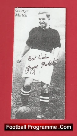  Manchester United Chilton + McGlen Autographed Signed Picture Man Utd 1940s Football Programme .COM Football Programmes Memorabilia