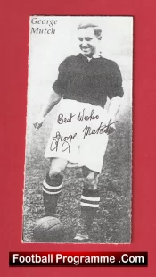 Manchester United George Mutch Autographed Signed Picture Man Utd 1930s