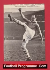 Manchester United Johnny Carey Autographed Signed Picture Man Utd 1940s