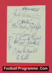Manchester United Multi Autographed Signed Sheet Man Utd 1966